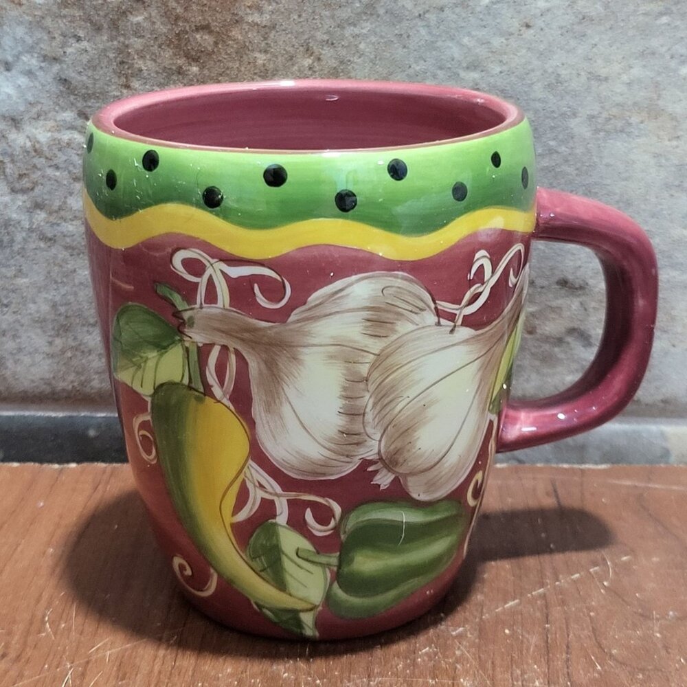 Gates Ware Laurie Gates Vegetable Coffee Mug Red Cup